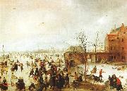 Hendrick Avercamp A Scene on the Ice near a Town oil painting picture wholesale